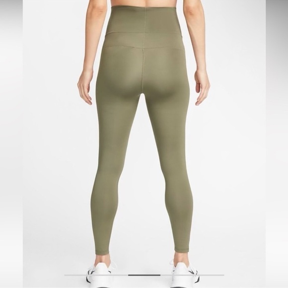 Nike One Women's High-Waisted Leggings (Maternity) in Olive Green Size Large/LP - Picture 2 of 12